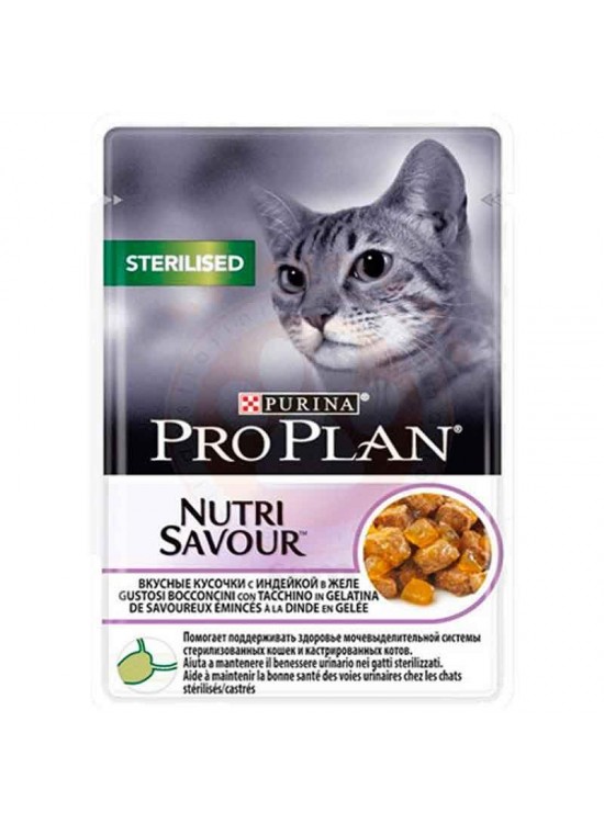 Pro Plan Nutri Savour Steril Hindili Kısırlaştırılmış Pouch 85 gr 26'lı Paket Yetişkin Kedi Konservesi