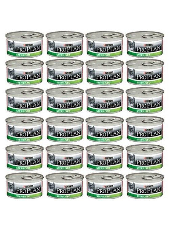 Sterilized Cat Canned Proplan Sterilized Salmon 85 Gr X 24 Pieces